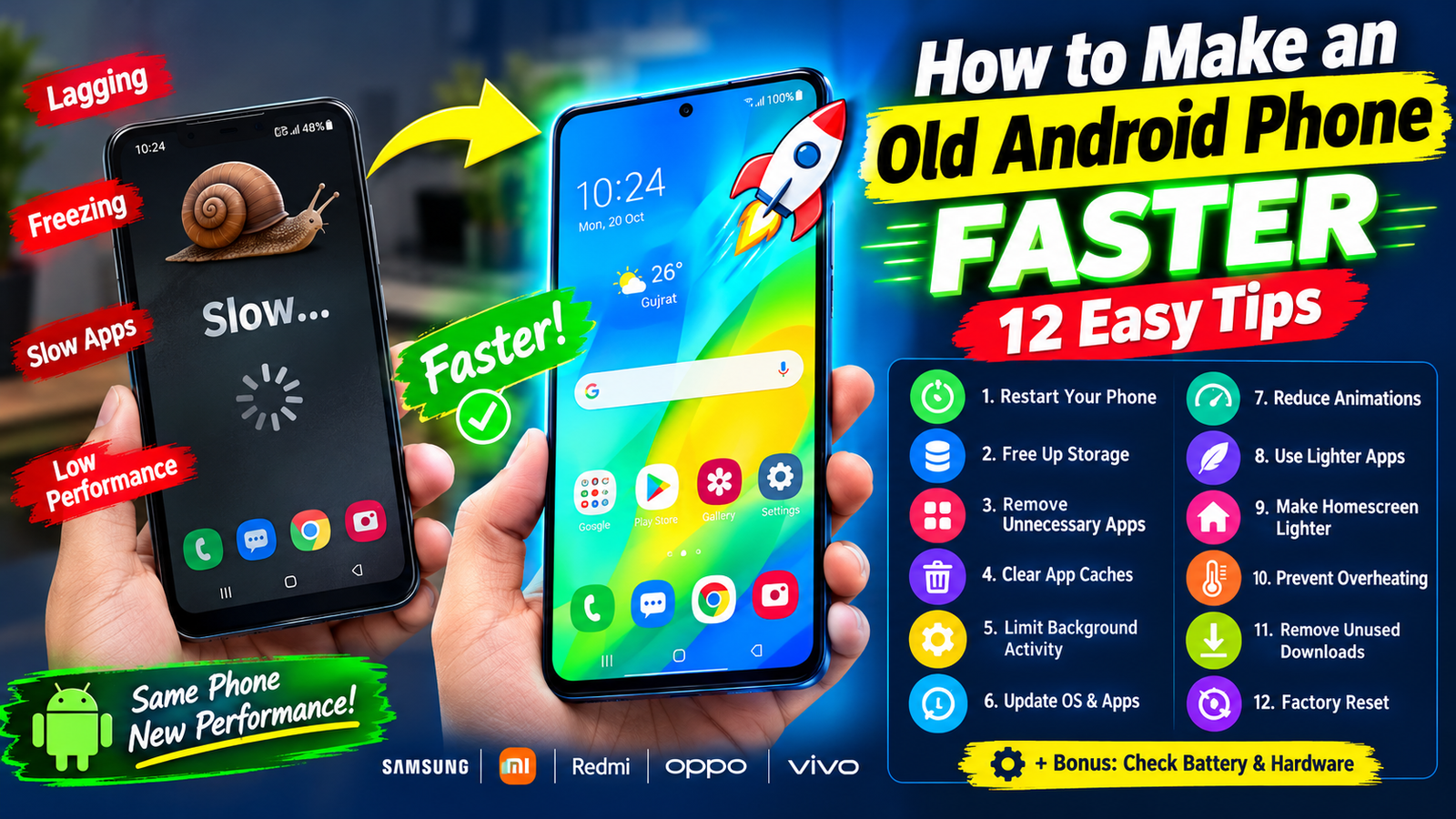 How to make an old Android phone faster 12 easy tips make your old android phone faster