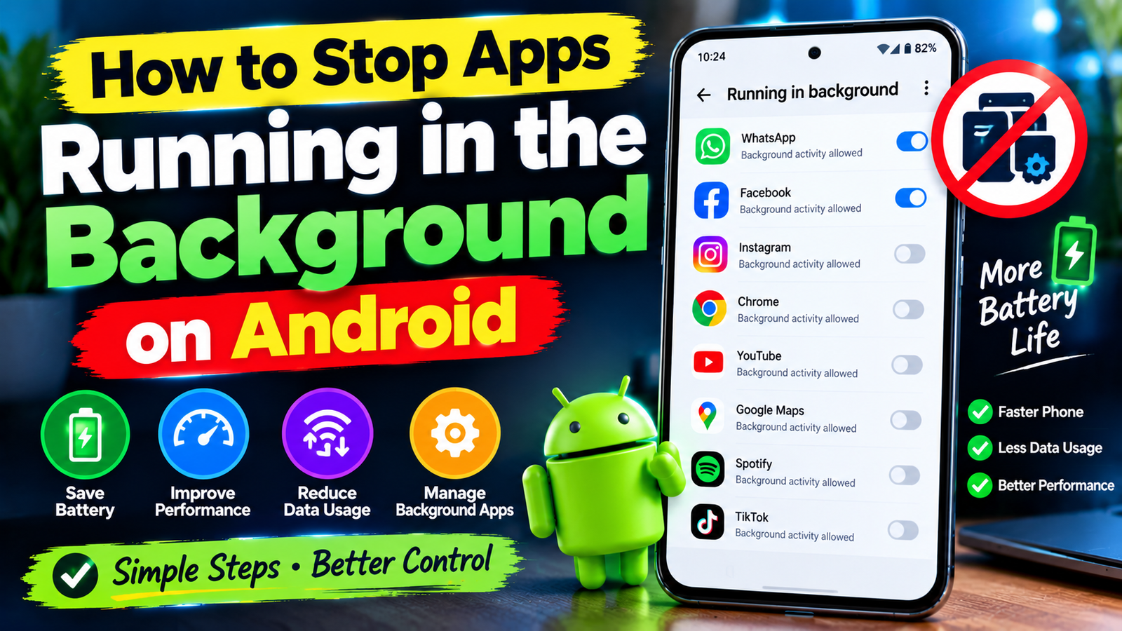 stop background apps on android